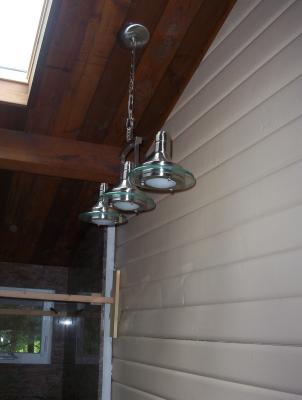 Another view of the pendant lighting.