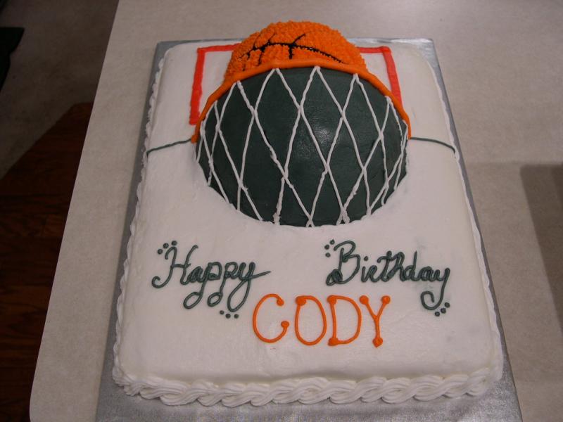 Basketball sheet cake