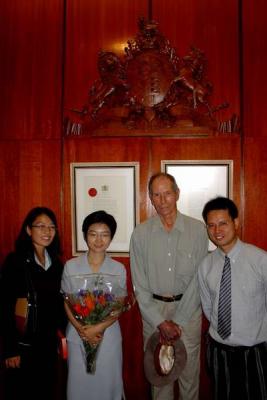 After the ceremony with Linda, Guy and Raymond, oh, and me behind the camera  :(