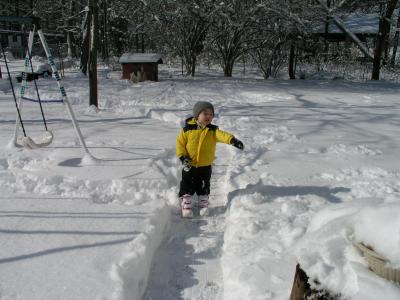 Kyle playing in the Snow