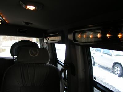 Rear lighting in the van