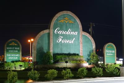 The sign at the intersection of 501 and Carolina Forest Blvd.
