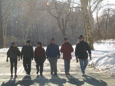 The Weekday Cyclists Take a Walk in Central Park, February 1, 2005