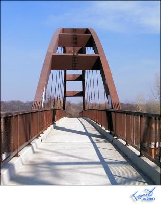 Bridge along the Prairie Path in Illinois