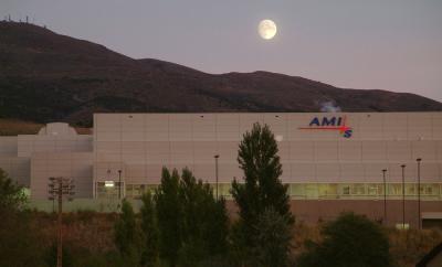 Moonrise over AMI Semiconductor Factory