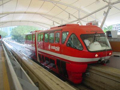 A red' Monorail Train