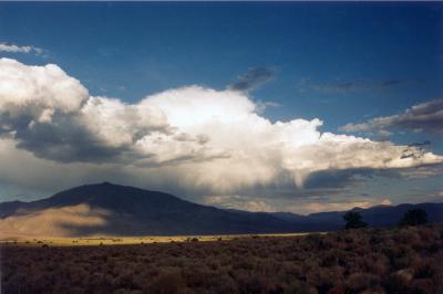 Afternoon storm clouds came up as we were leaving Bodie. Update- actually it stormed this time in June 2008 also!