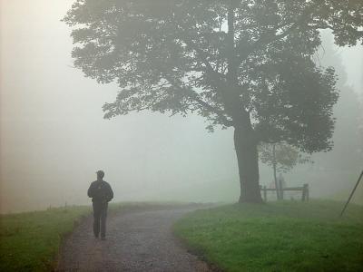 Wanderung im Nebel