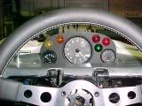 View of the dash hru the steering wheel