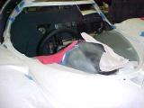 Glueing the felt on the dash