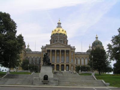 Capitol building in Des Moine, Iowa