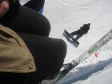 fallen snowboarder