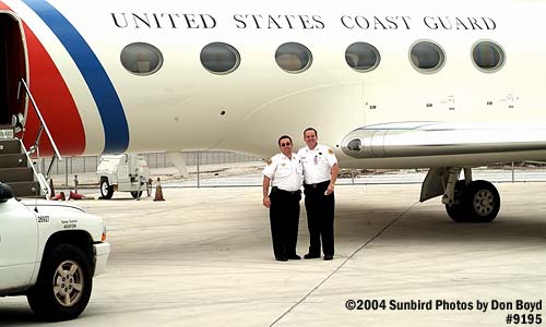 2004 - USCG C-37A Gulfstream V CG-01 - PBI Battalion Chief (LT, USCGR) Mike Arena  and  Captain Tony Tozzi - photo #9195