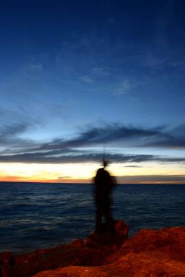 A ghostly apparition on Floreat Beach.