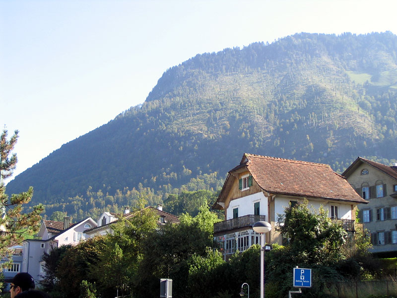 Lucerne, the city is surrounded by mountains