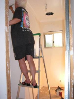 painting the upstairs toilet
