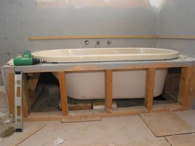 bath installed - side view