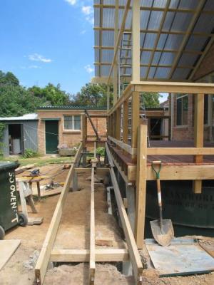 looking up the ramp
