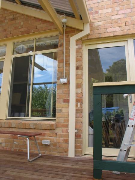 deck downpipe and light switches