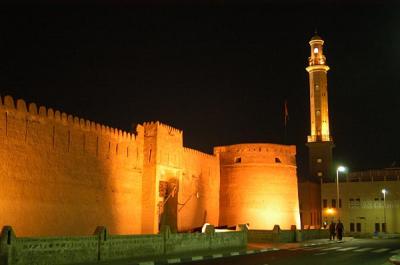 Dubai Fort at night