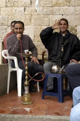 Smoking the sheesha, Amioun