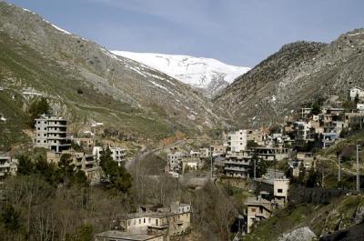 Lebanon Range rises behind Zahle