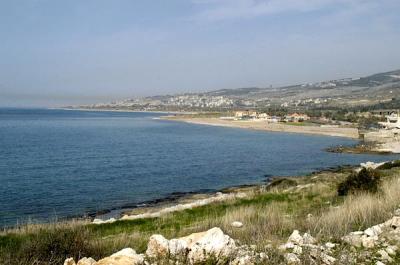 Mediterranian coast north of Sidon