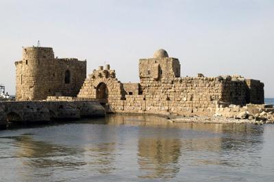 Sea Castle, Sidon, built by the Crusaders around 1228