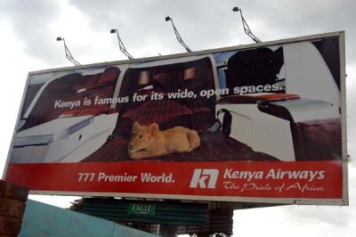 Promoting Kenya Airways' new Boeing 777