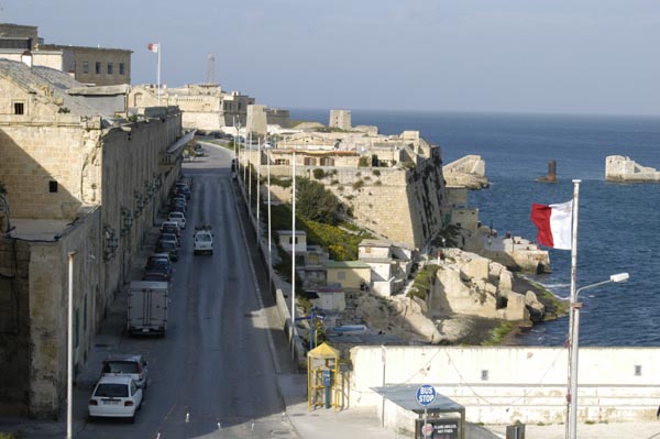 Eastern Ramparts of Valletta looking towards Fort St. Elmo
