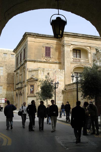 View through the main gate to Mdina