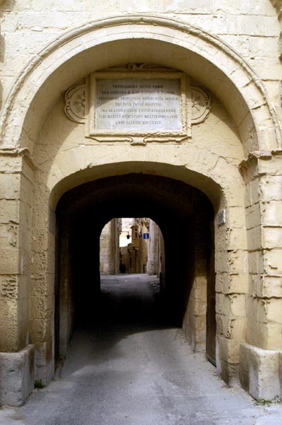 Secondary gate to Mdina