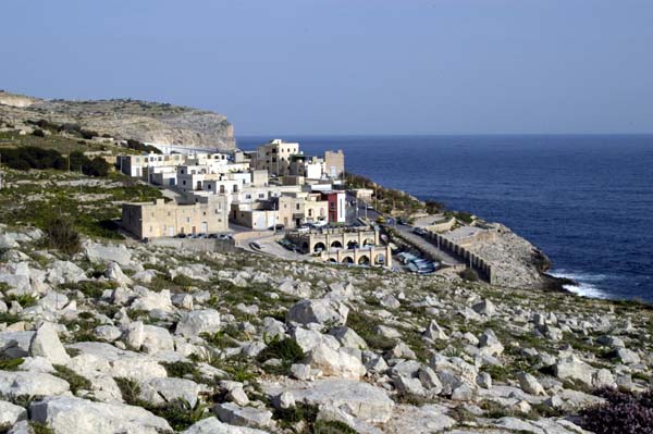 The village at the Blue Grotto