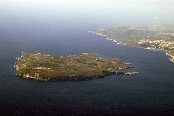 Comino Island and part of Gozo, the other islands that make up Malta