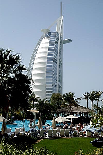 The Burj seen from the Jumeirah Beach Hotel