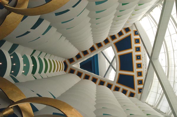 Looking straight up, Burj al Arab