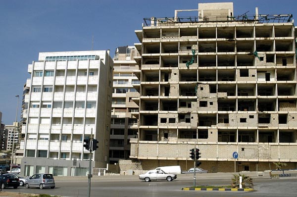 Many buildings have not yet been restored