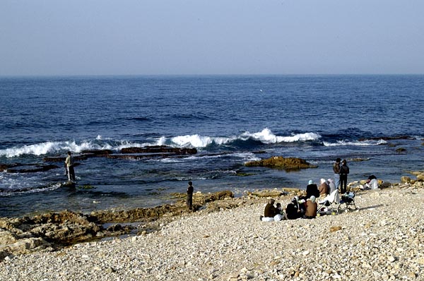 Family outing to the beach, Beirut