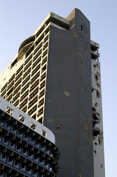 Bombed out hotel, Beirut