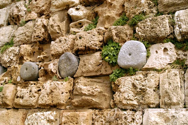 Ancient pillars reused in the castle