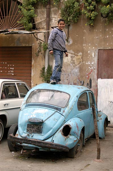 Lebanese kid on an old VW
