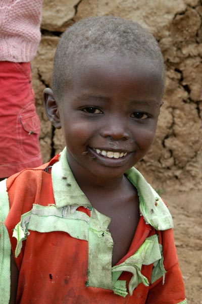 Maasai boy in the village