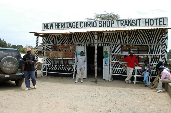 Bargain hard if you stop at the Transit Hotel curio shop in Narok