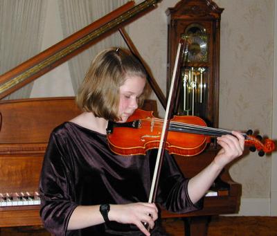 Mack Playing Her Violin