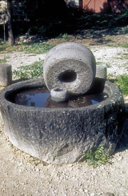 Ancient Grindstone at Capernaum, Home Base of Jesus