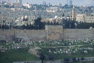 Golden Gates of Jerusalem -- With Cemetery Just Outside