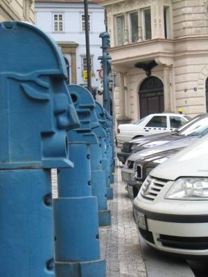 Parking barriers in Mala Strana