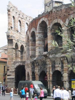 The Arena, with the remaining fragment of outer wall