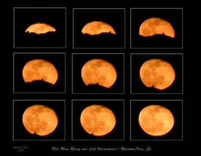 March 8 - Rising Moon Sequence over Lick Observatories
