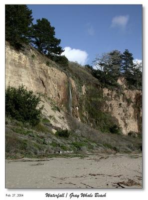 Waterfall at the beach